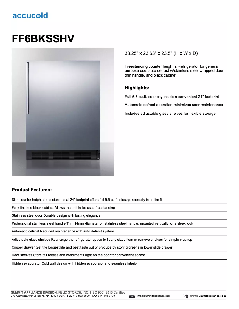 Image de la première page du manuel de l'appareil FF6BSSHV