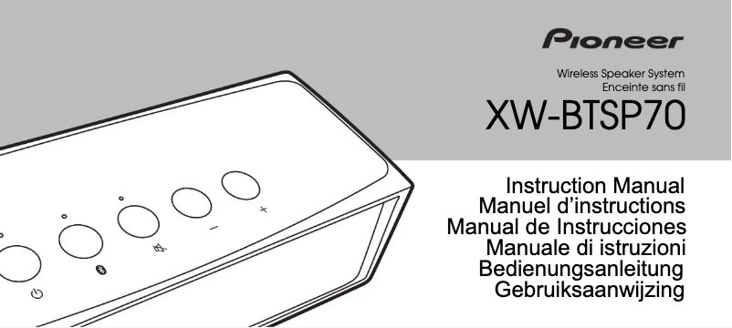 Página 1 del manual Manual de usuario Pioneer XW-BTSP70