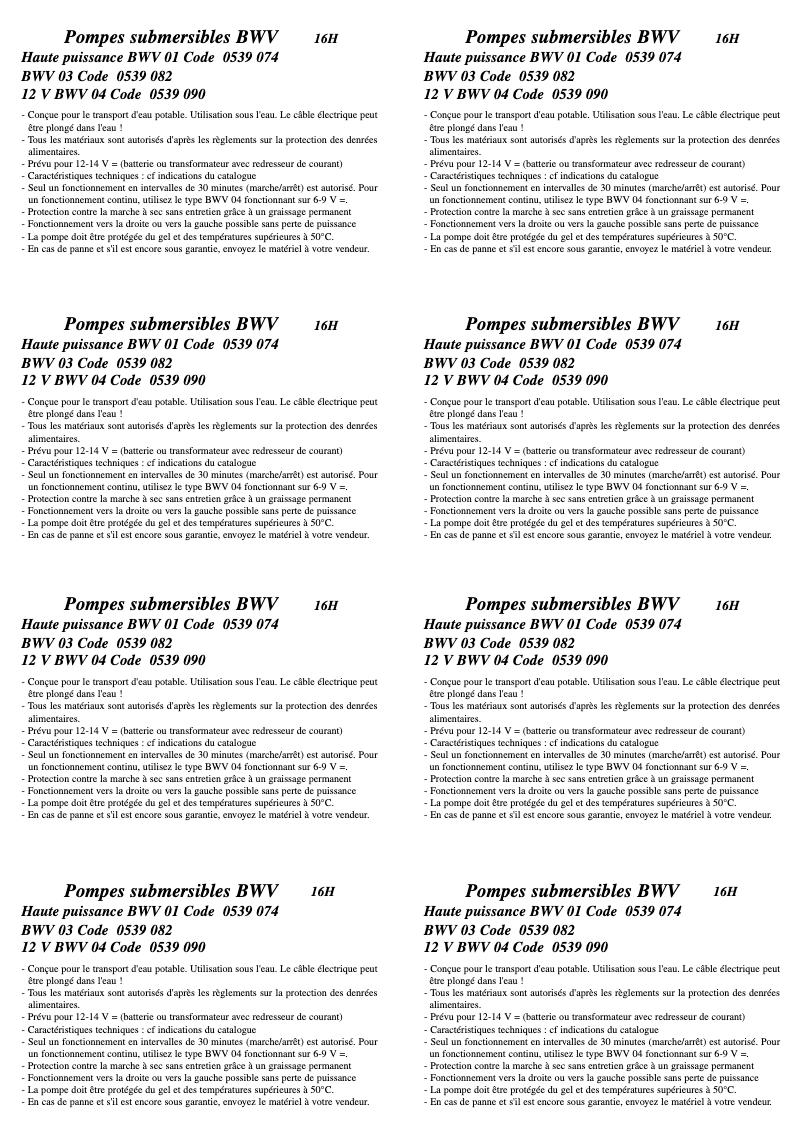 Image de la première page du manuel de l'appareil Typ 01