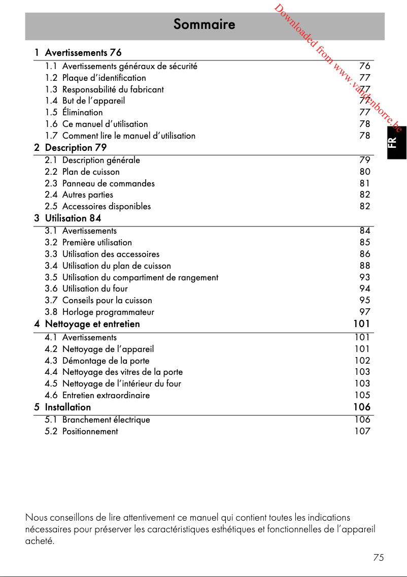 Page n°1 - Manuel utilisateur Smeg Victoria TR90IX