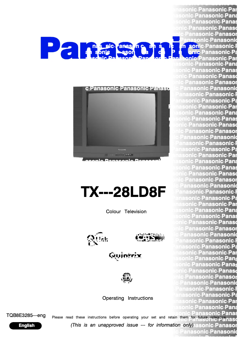 Page 1 de la notice Manuel utilisateur Panasonic TX-28LD8F