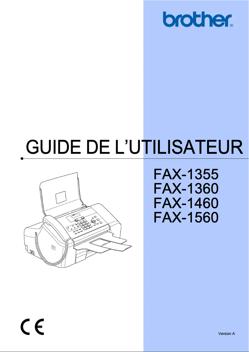 Image de la première page du manuel de l'appareil FAX-1460