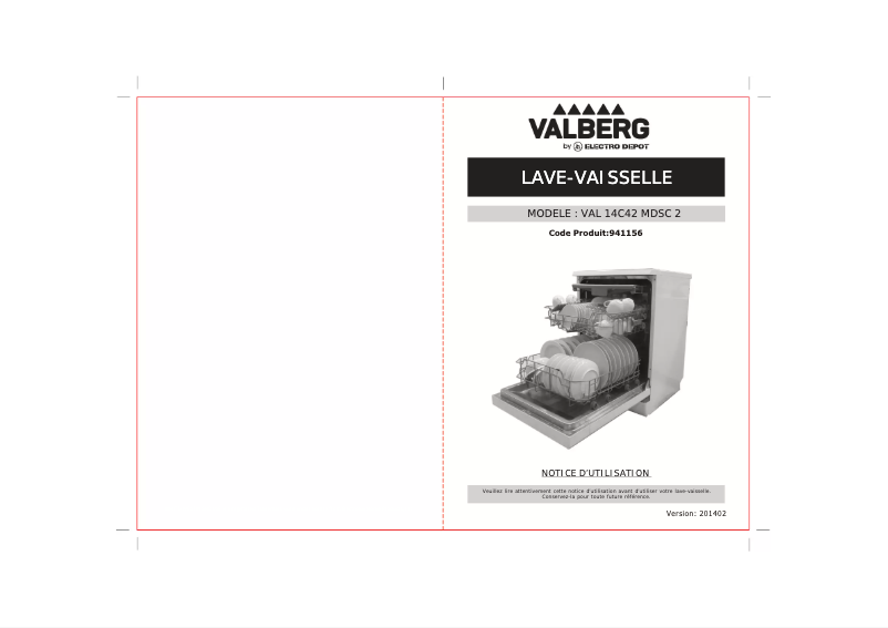 Page n°1 - Manuel utilisateur Valberg VAL 14C42 MDSC 2