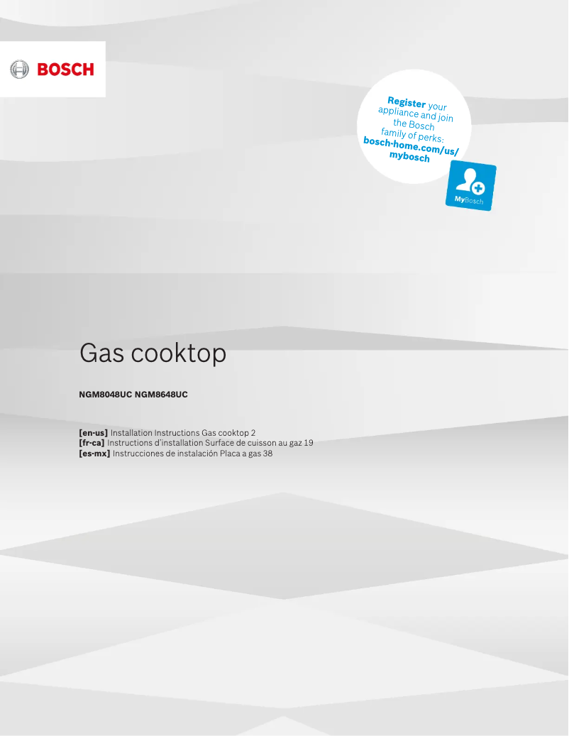 Page 1 de la notice Guide d'installation Bosch NGM8048UC