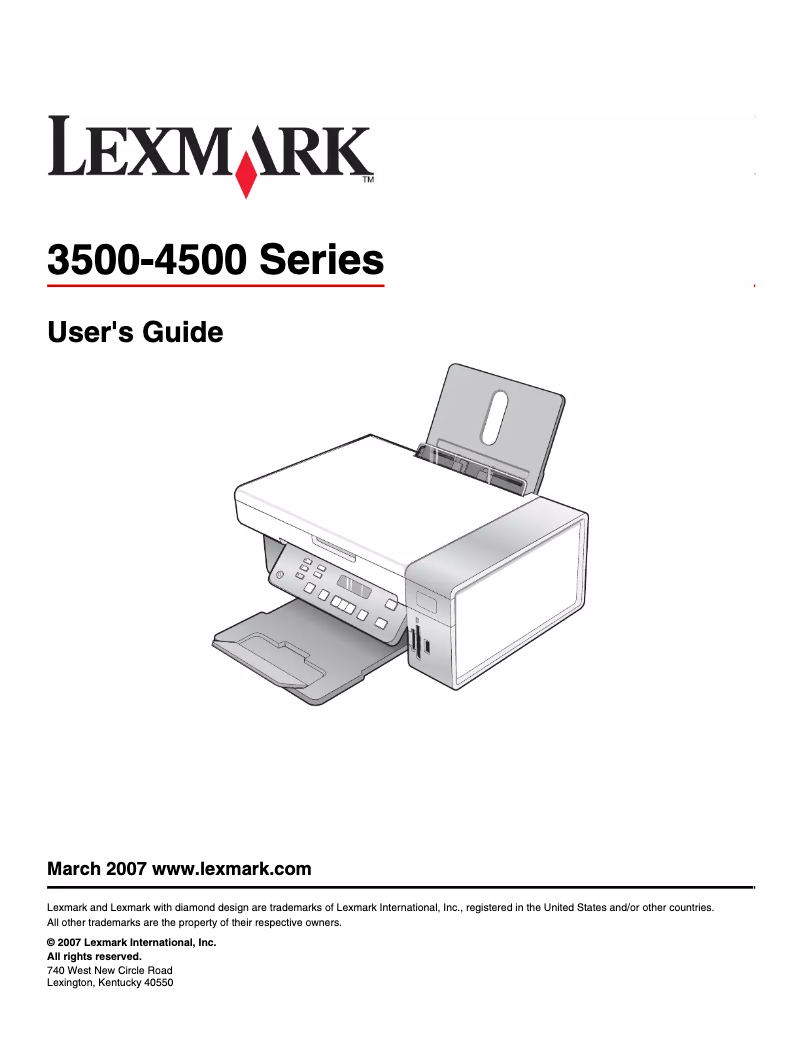 Page 1 de la notice Manuel utilisateur Lexmark X4530