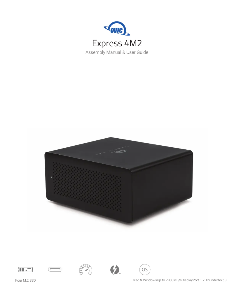 Page 1 de la notice Manuel utilisateur OWC Express 4M2