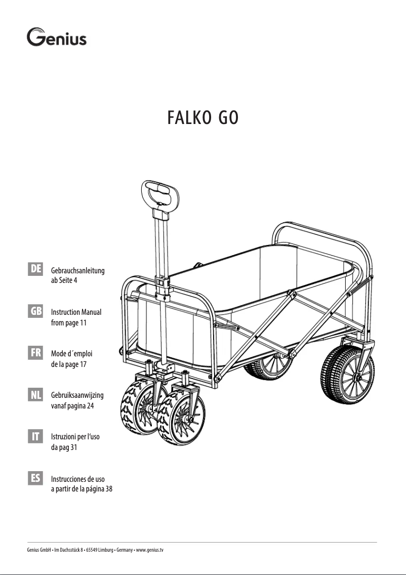 Imagen de la primera página del manual del dispositivo FALKO GO