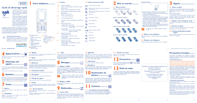 Página 1 del manual Manual de usuario Alcatel One Touch 1052D