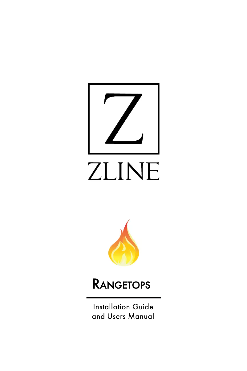 Page n°1 - Manuel utilisateur ZLine RTZ30G