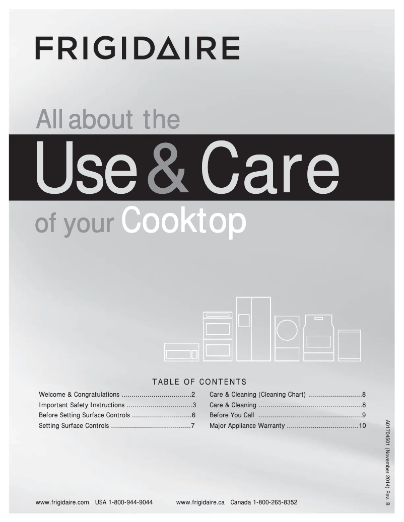 Page 1 de la notice Manuel utilisateur Frigidaire FGGC3045QW