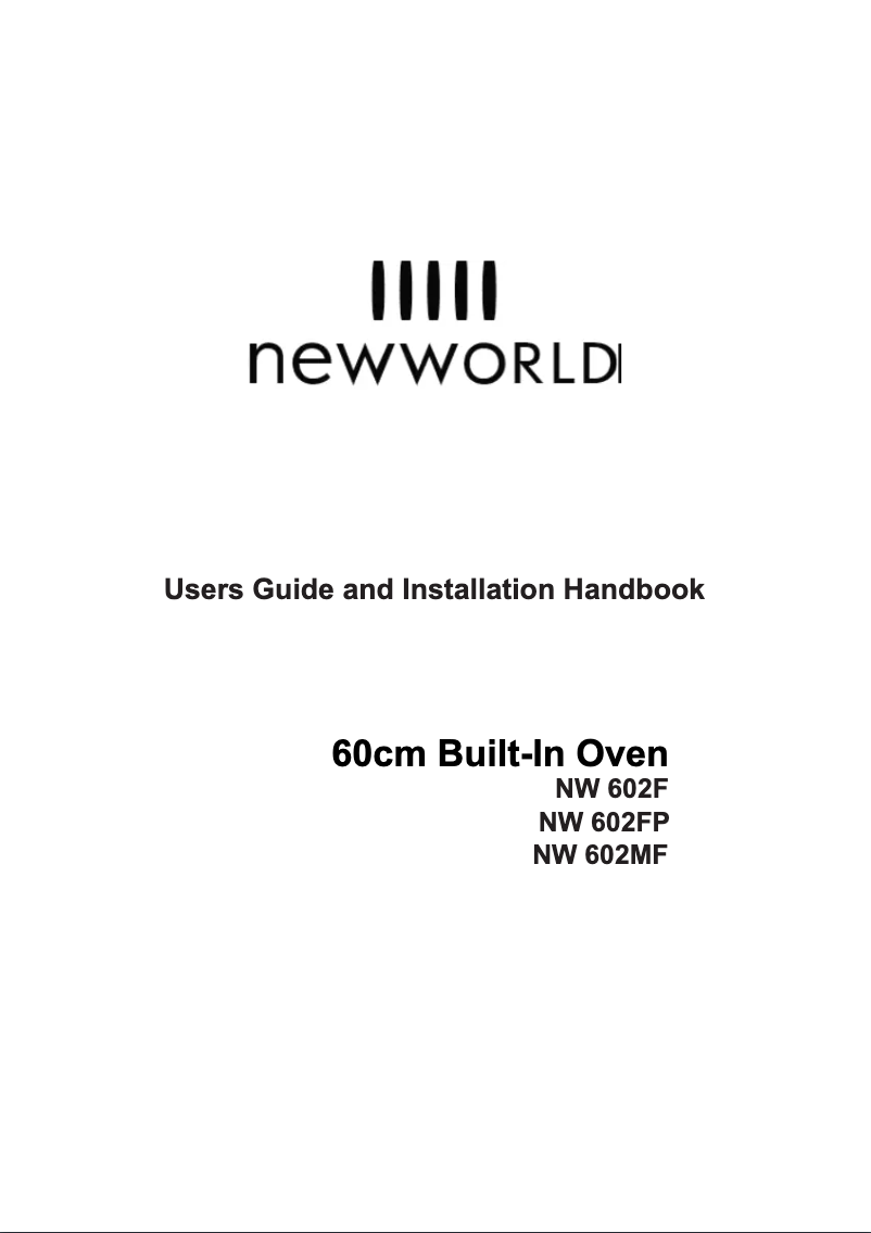 Page n°1 - Manuel utilisateur New World NW602F