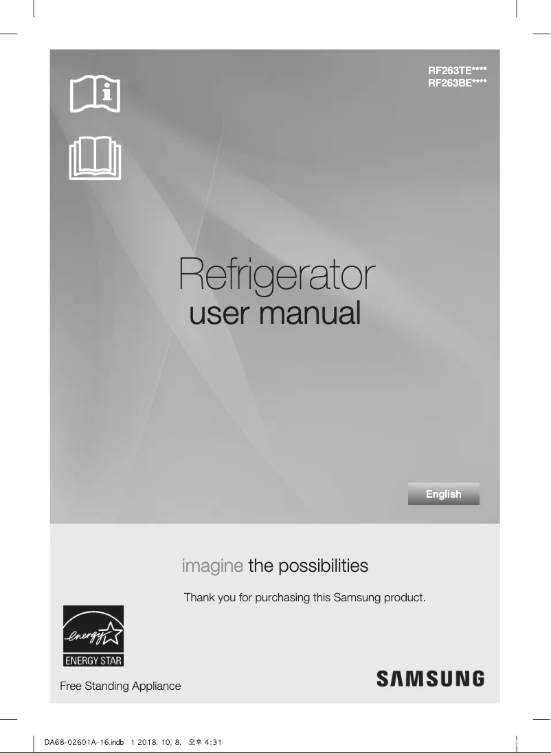 Page n°1 - Manuel utilisateur Samsung RF263BEAEBC