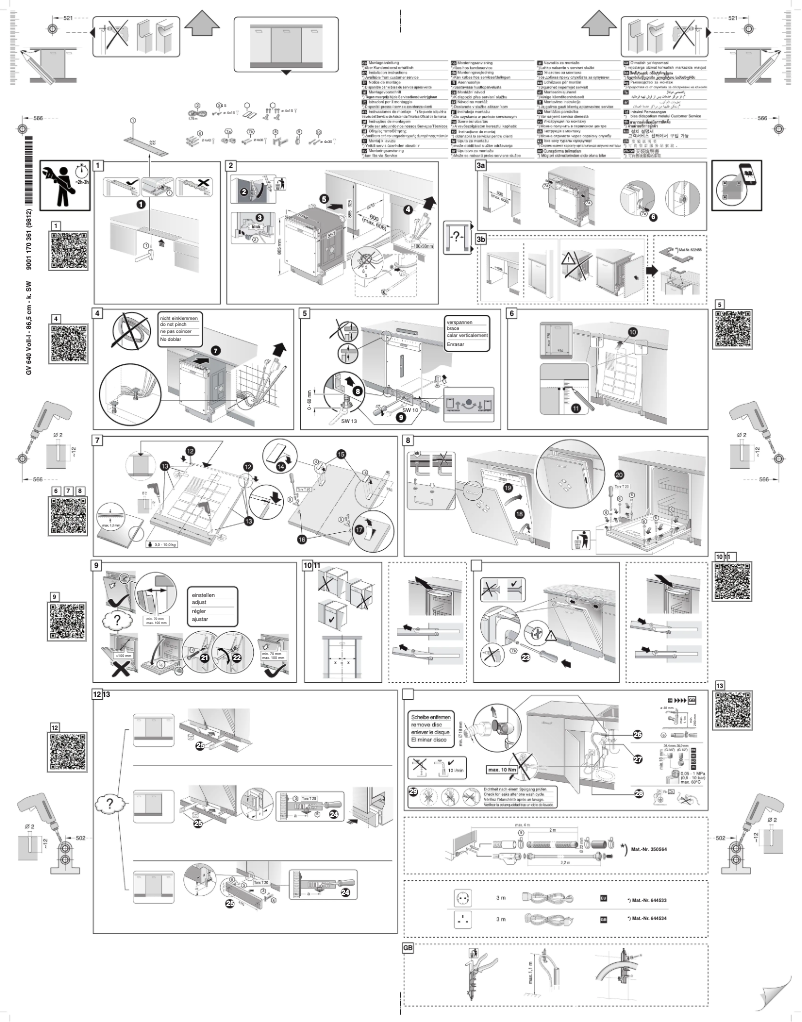Page 1 of the manual Installation Guide Bosch SBV46CX01E