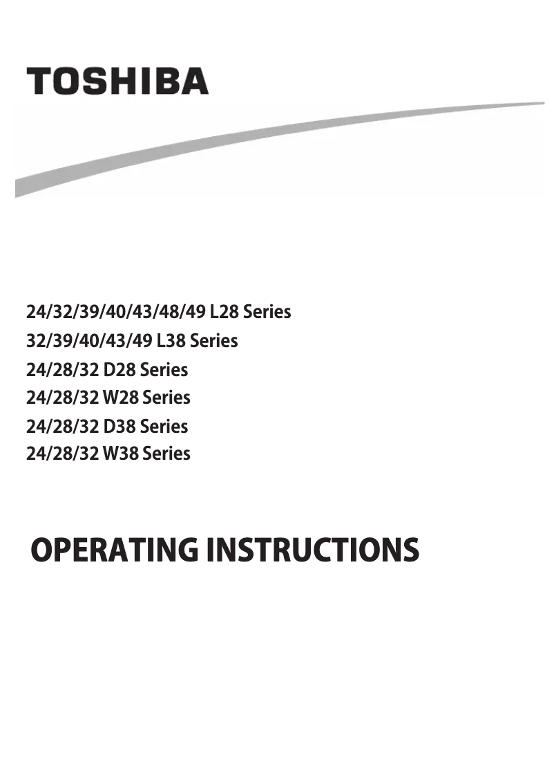 Page n°1 - Manuel utilisateur Toshiba 32WL3B63DG