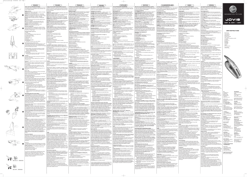 Page n°1 - Manuel utilisateur Hoover SJ 120 CG4