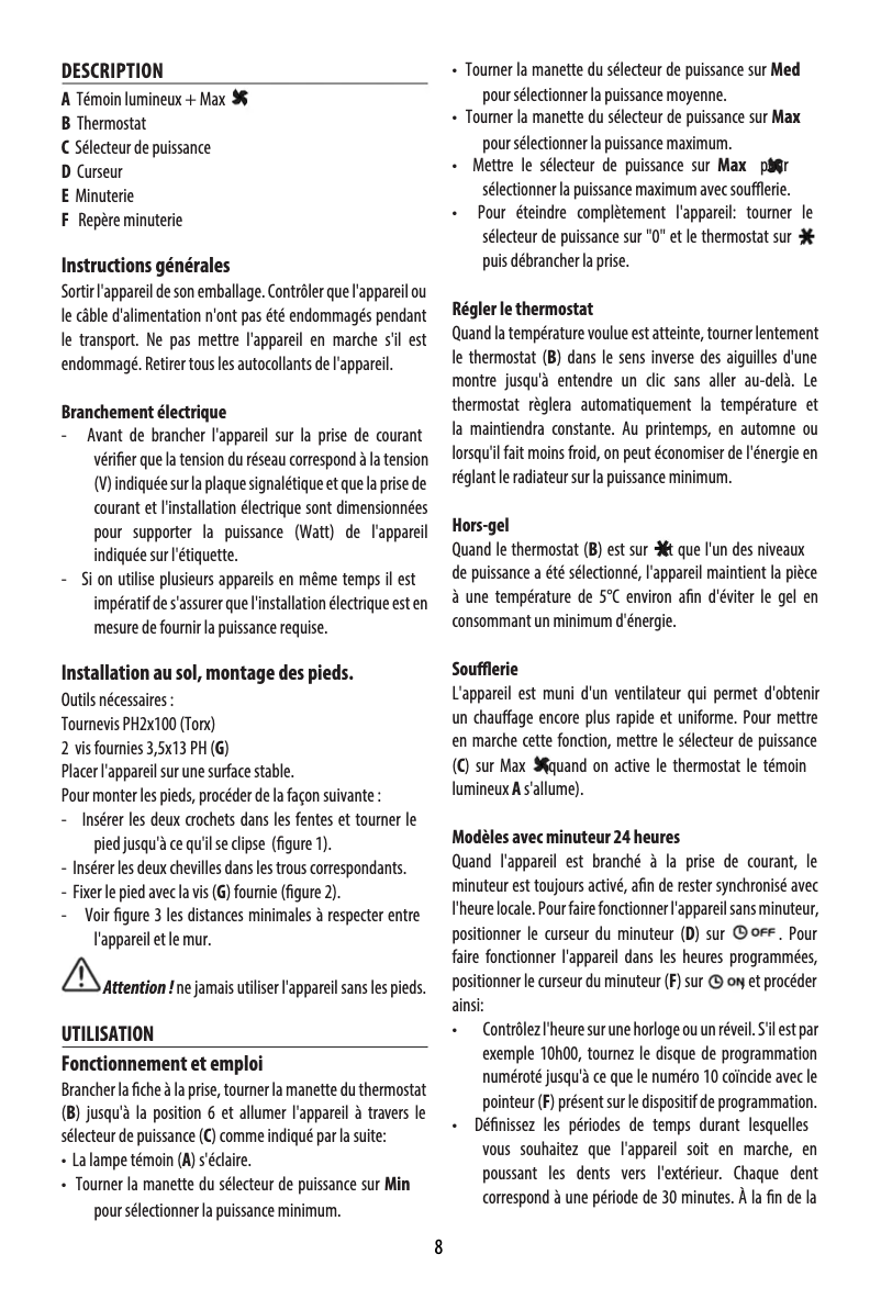 Page 1 de la notice Manuel utilisateur DeLonghi HSX 3320FS
