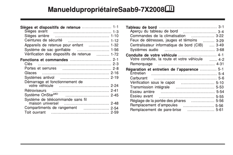 Image de la première page du manuel de l'appareil 9-7X (2008)