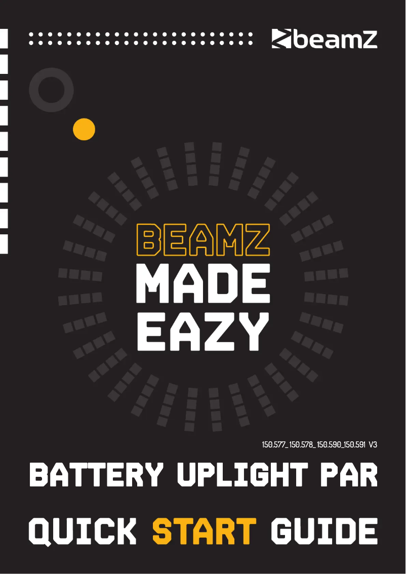 Page 1 de la notice Guide de démarrage rapide BeamZ BBP96SC