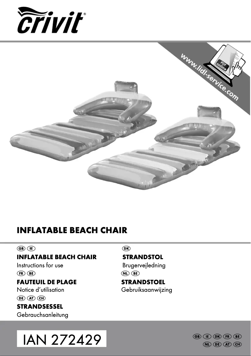 Page 1 de la notice Manuel utilisateur Crivit IAN 272429