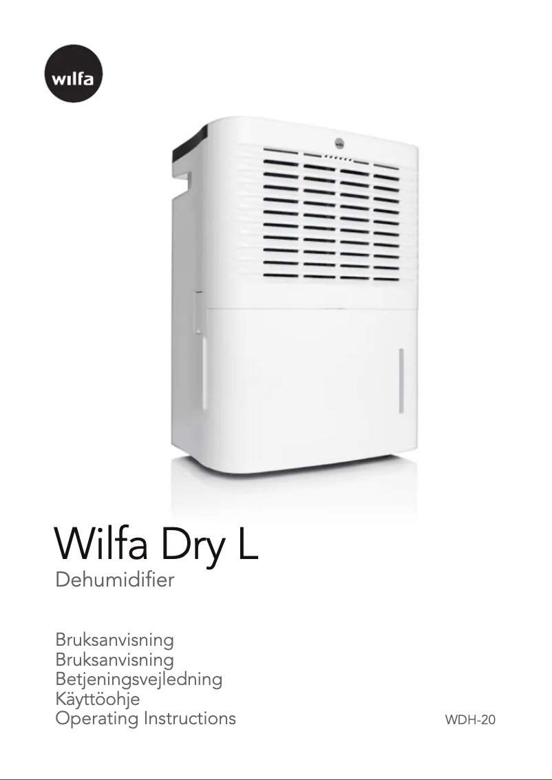 Image de la première page du manuel de l'appareil Dry L WDH-20