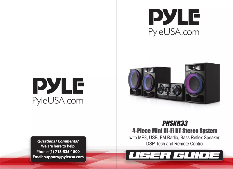 Page 1 de la notice Manuel utilisateur Pyle PHSKR33