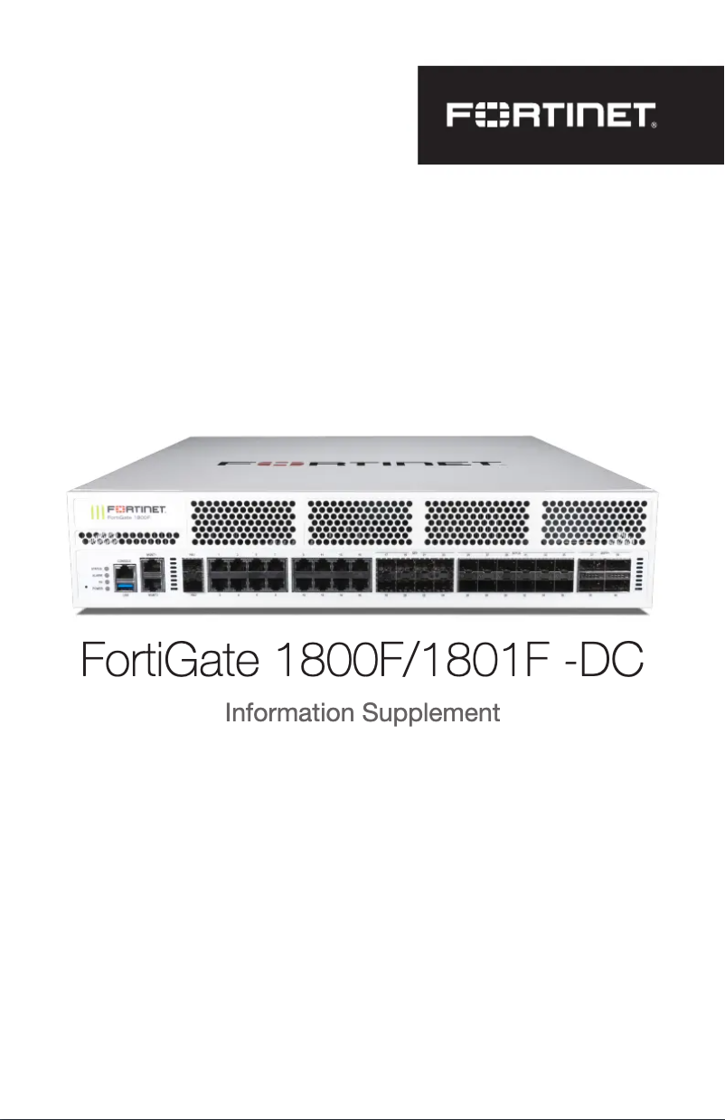 Página 1 del manual Manual de usuario Fortinet FortiGate 1800F