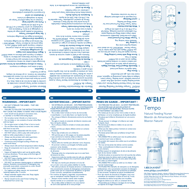 Página 1 del manual Manual de usuario Philips AVENT SCF648