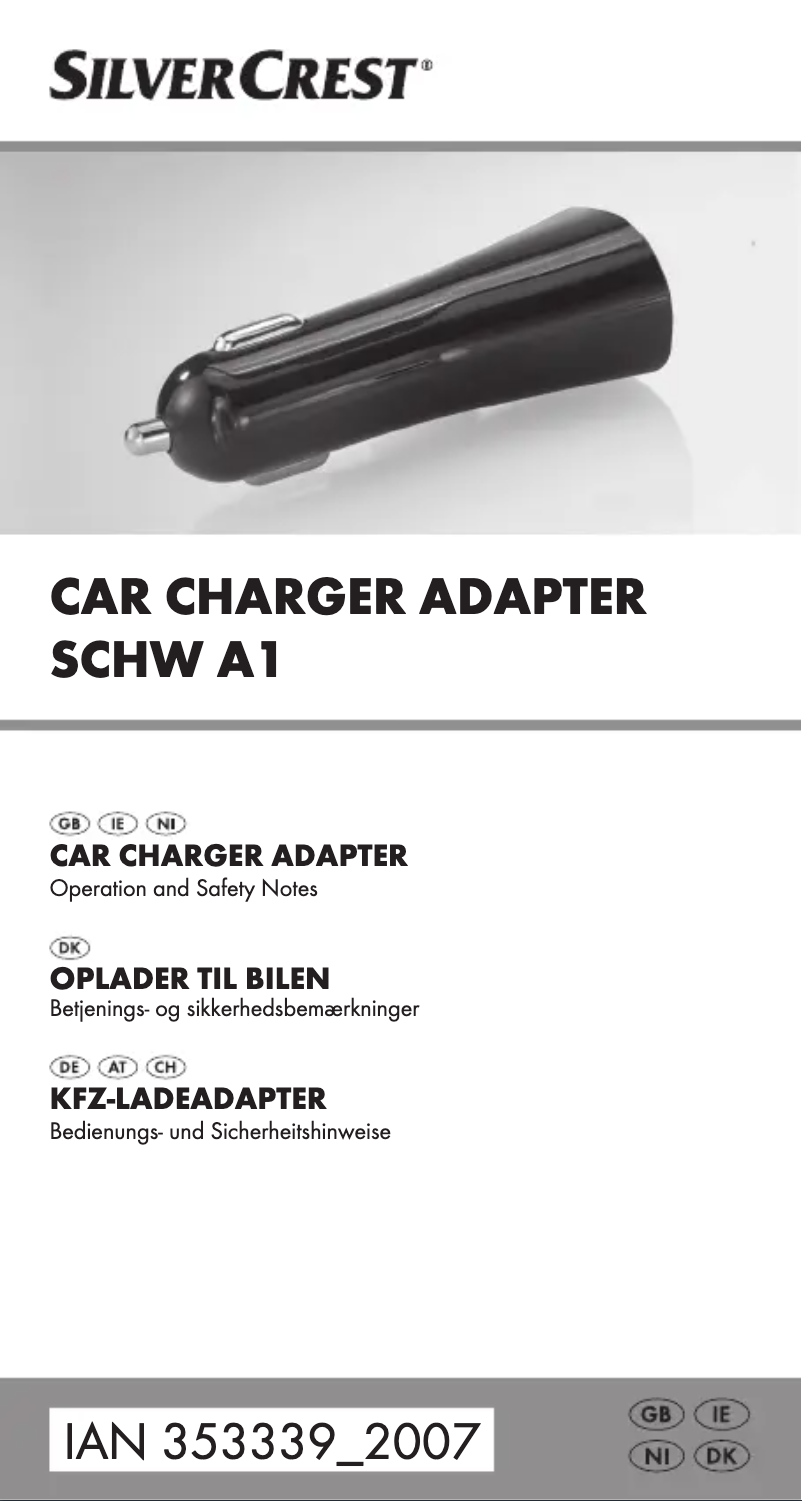 Page 1 de la notice Manuel utilisateur SilverCrest SCHW A1