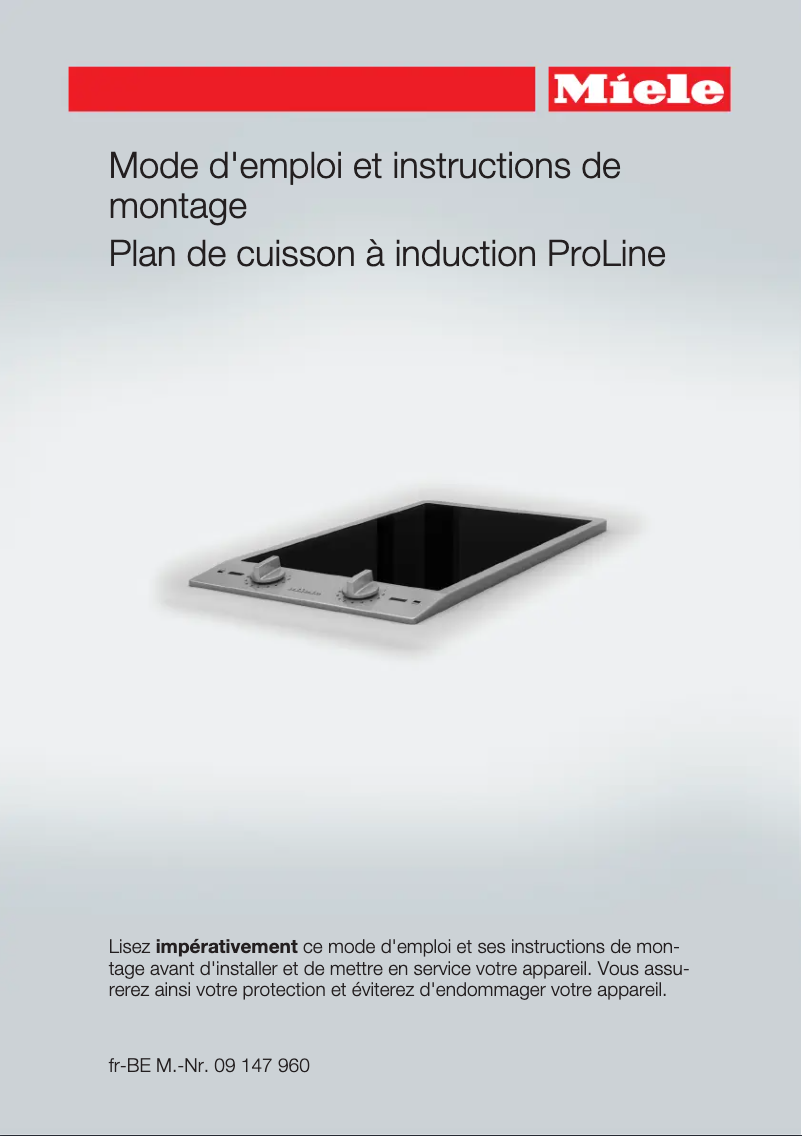 Page 1 de la notice Manuel utilisateur Miele CS 1212-1 I