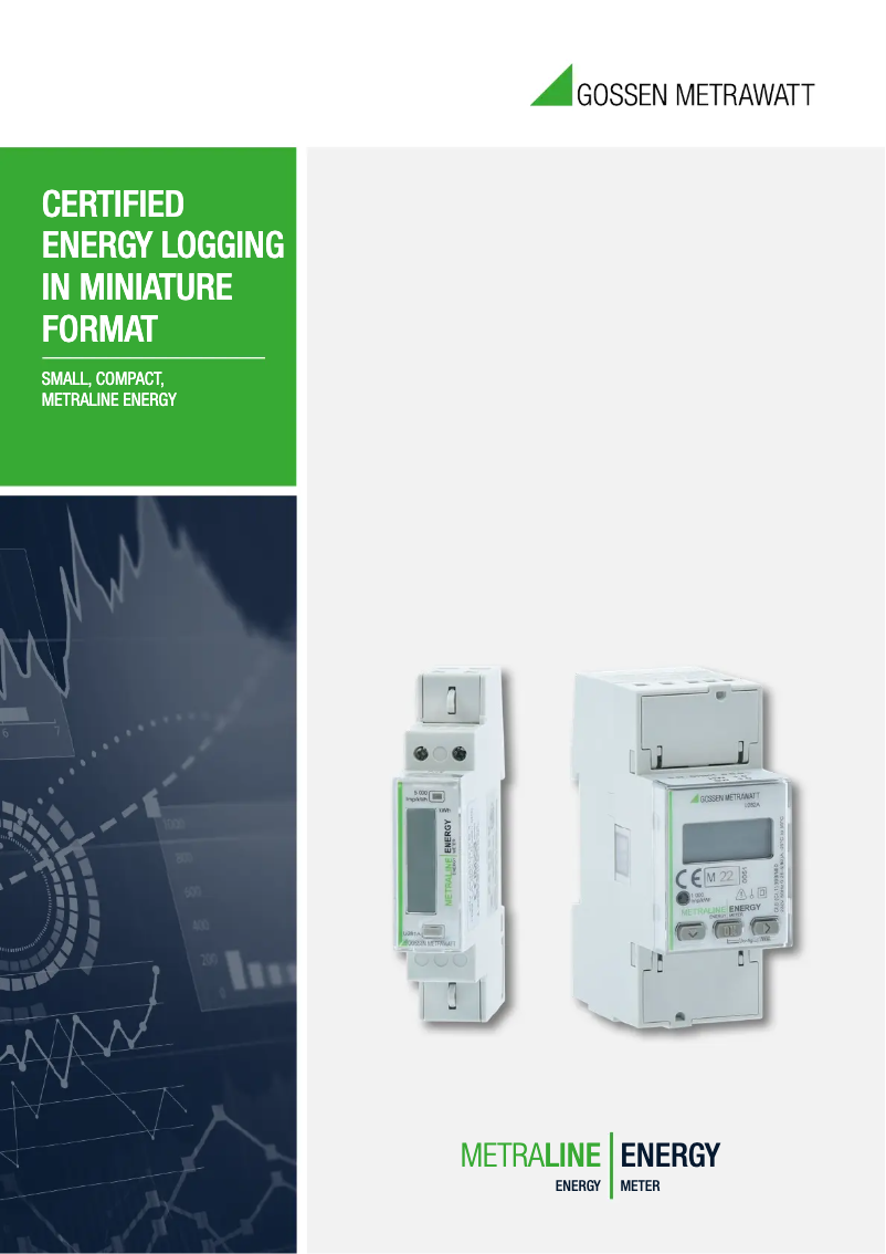 Page 1 de la notice Brochure Gossen Metrawatt METRALINE ENERGY U281