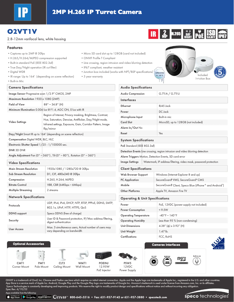 Image de la première page du manuel de l'appareil O2VT1V