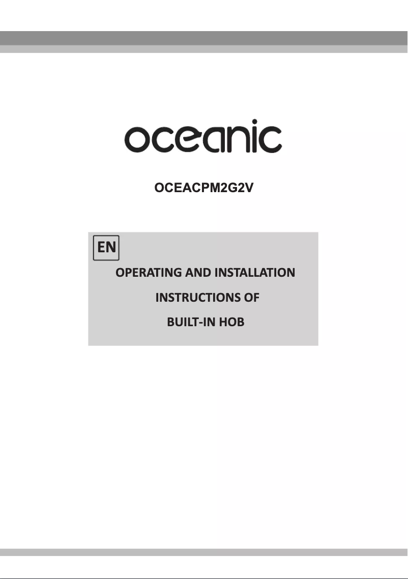 Page n°1 - Manuel utilisateur Oceanic OCEACPM2G2V