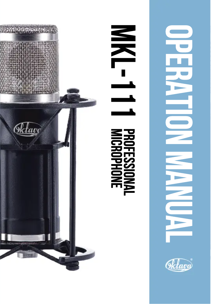Page n°1 - Manuel utilisateur Oktava MKL-111