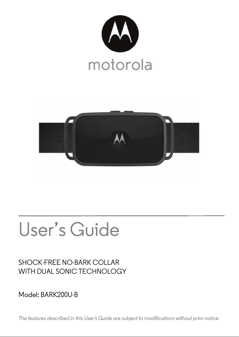 Page 1 de la notice Manuel utilisateur Motorola BARK200U-B