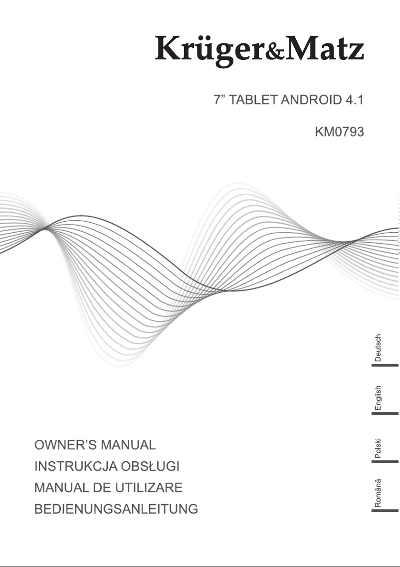 Page 1 de la notice Manuel utilisateur Krüger&Matz EAGLE 793