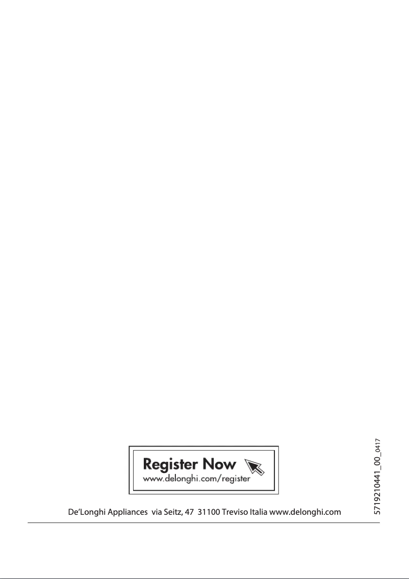 Page n°1 - Manuel utilisateur DeLonghi XL165.41