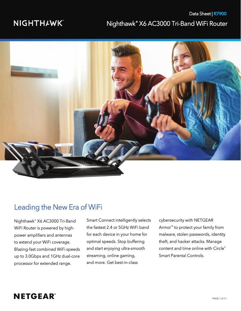 Page n°1 - Fiche technique Netgear Nighthawk X6 R7900