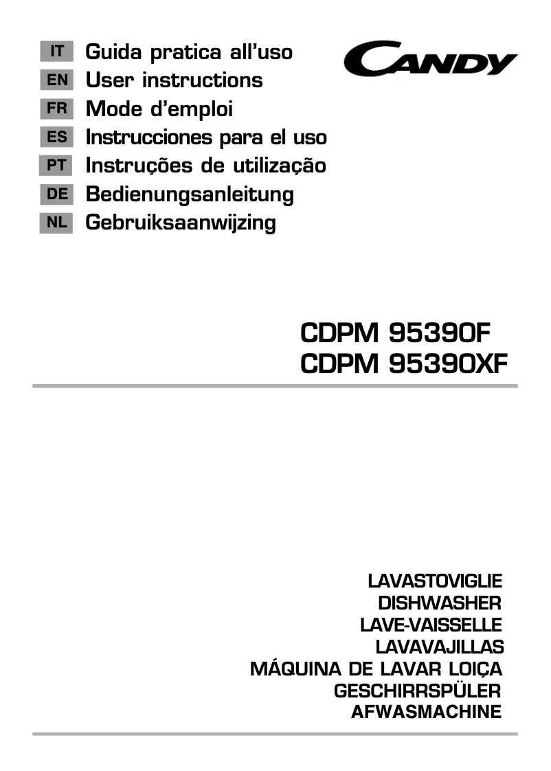 Page n°1 - Manuel utilisateur Candy CDPM 95390F