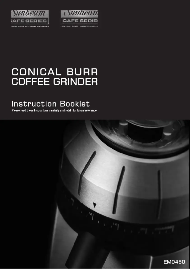 Page 1 de la notice Manuel utilisateur Sunbeam Cafe Series EM0480