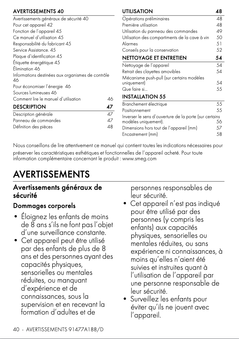 Image de la première page du manuel de l'appareil CVI129B3