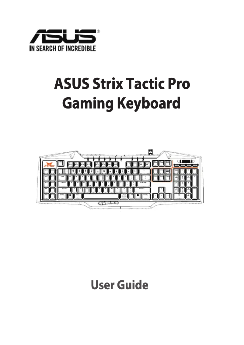 Page 1 de la notice Manuel utilisateur Asus Strix Tactic Pro