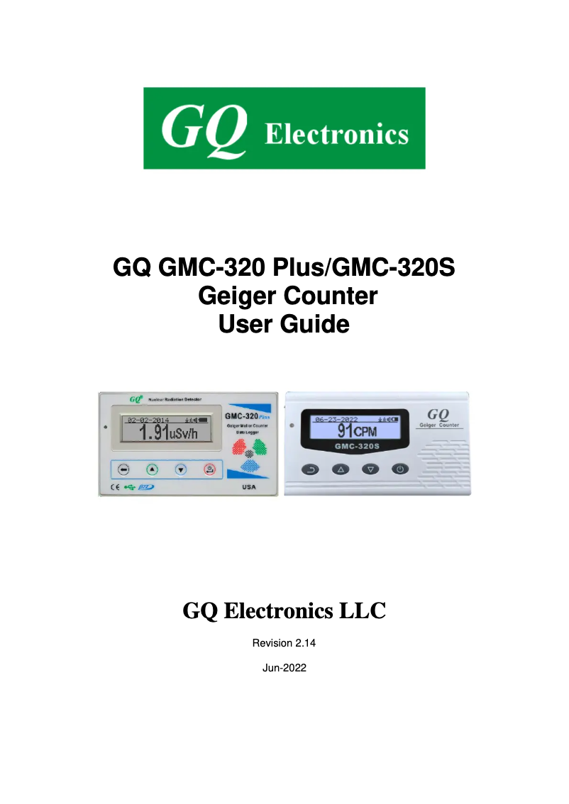 Page 1 de la notice Manuel utilisateur GQ GMC-320