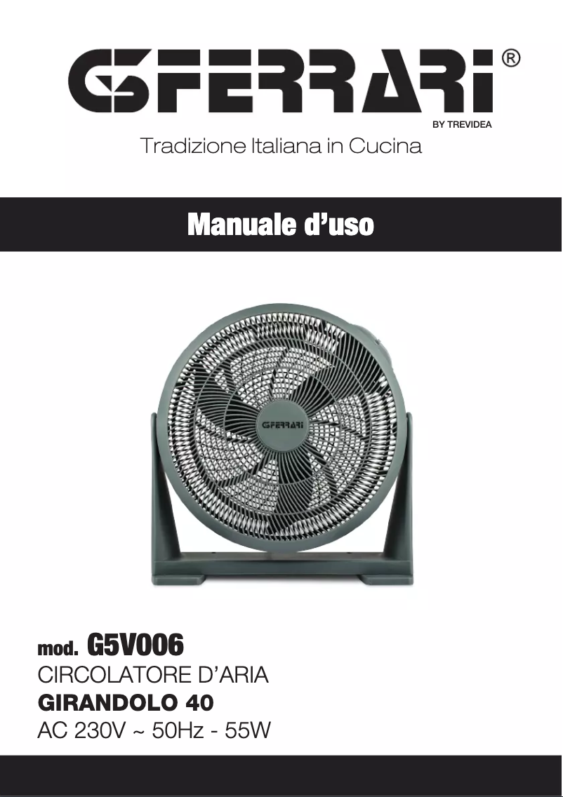 Page n°1 - Manuel utilisateur G3 Ferrari Girandolo 40 G5V006