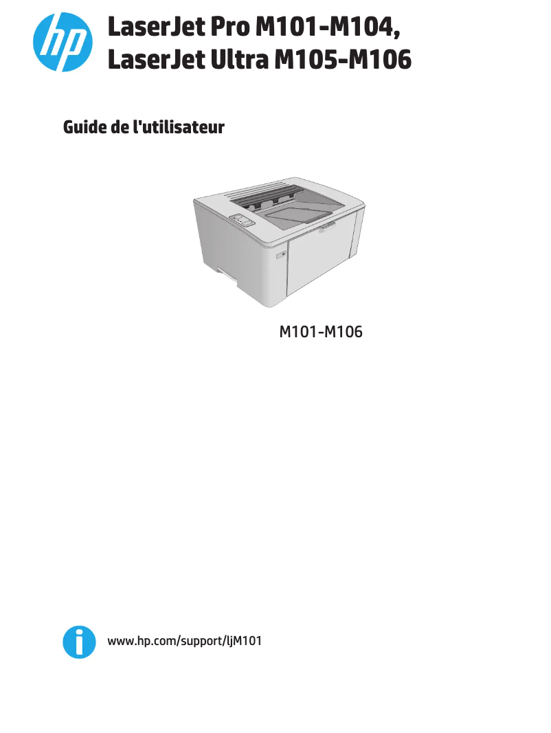 Page 1 de la notice Manuel utilisateur HP LaserJet Pro M102w