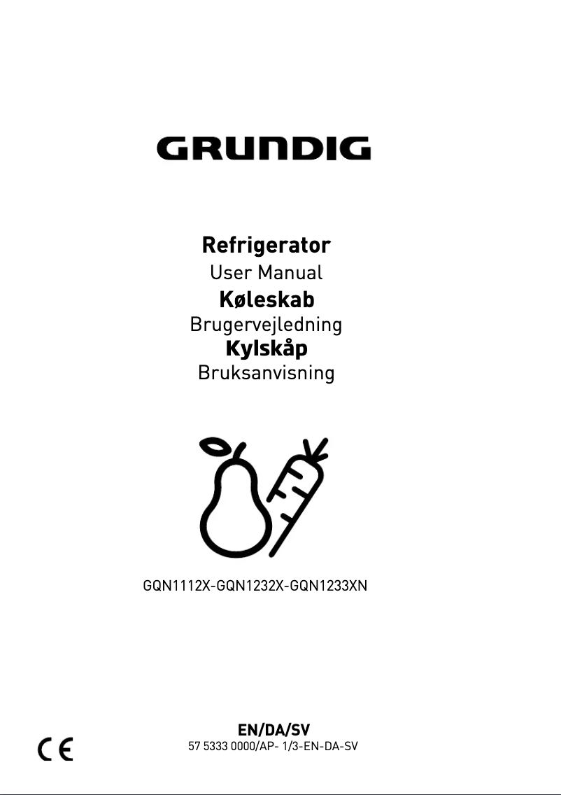 Image de la première page du manuel de l'appareil GQN1233XN