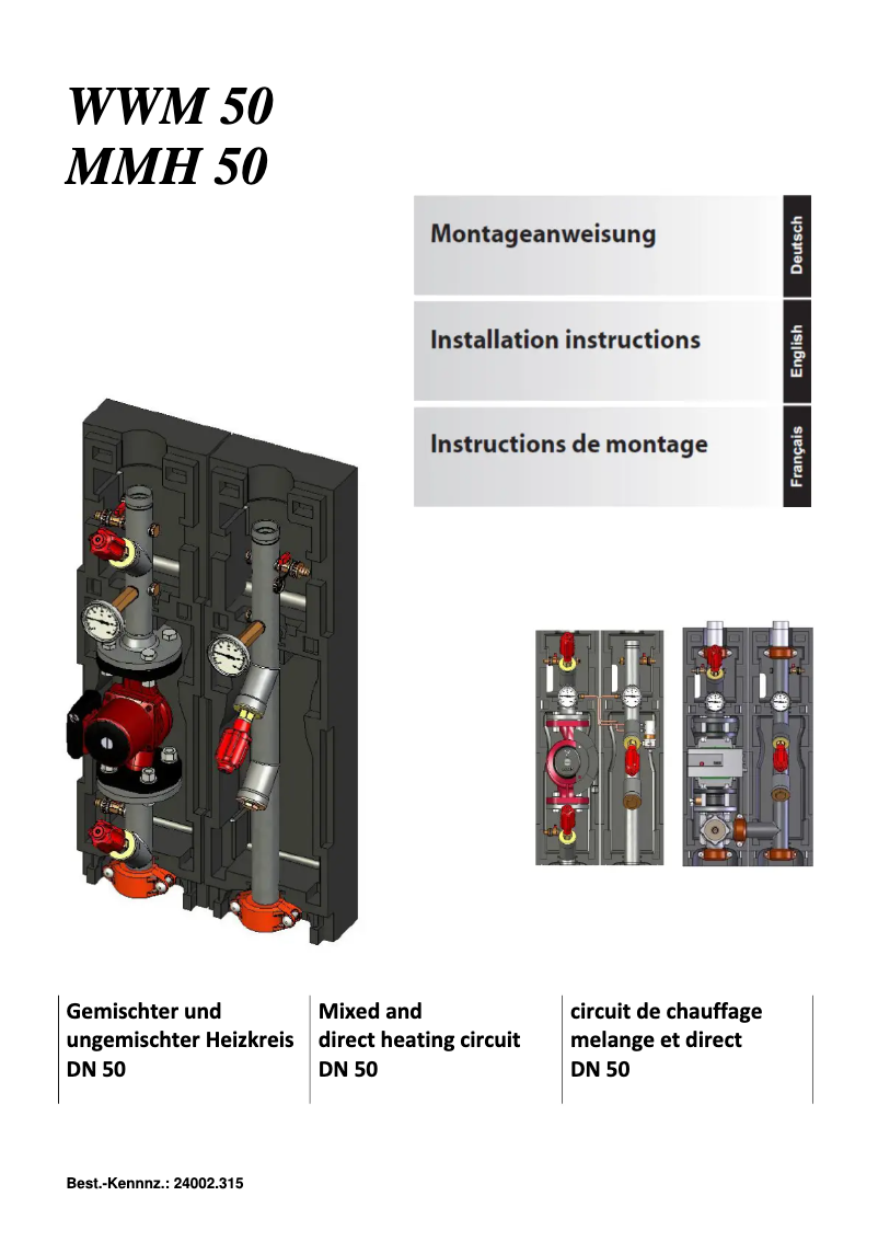 Page n°1 - Manuel utilisateur Dimplex WWM50
