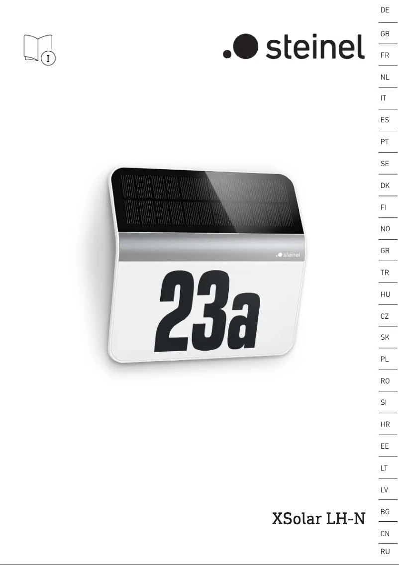 Page n°1 - Manuel utilisateur Steinel XSolar LH-N