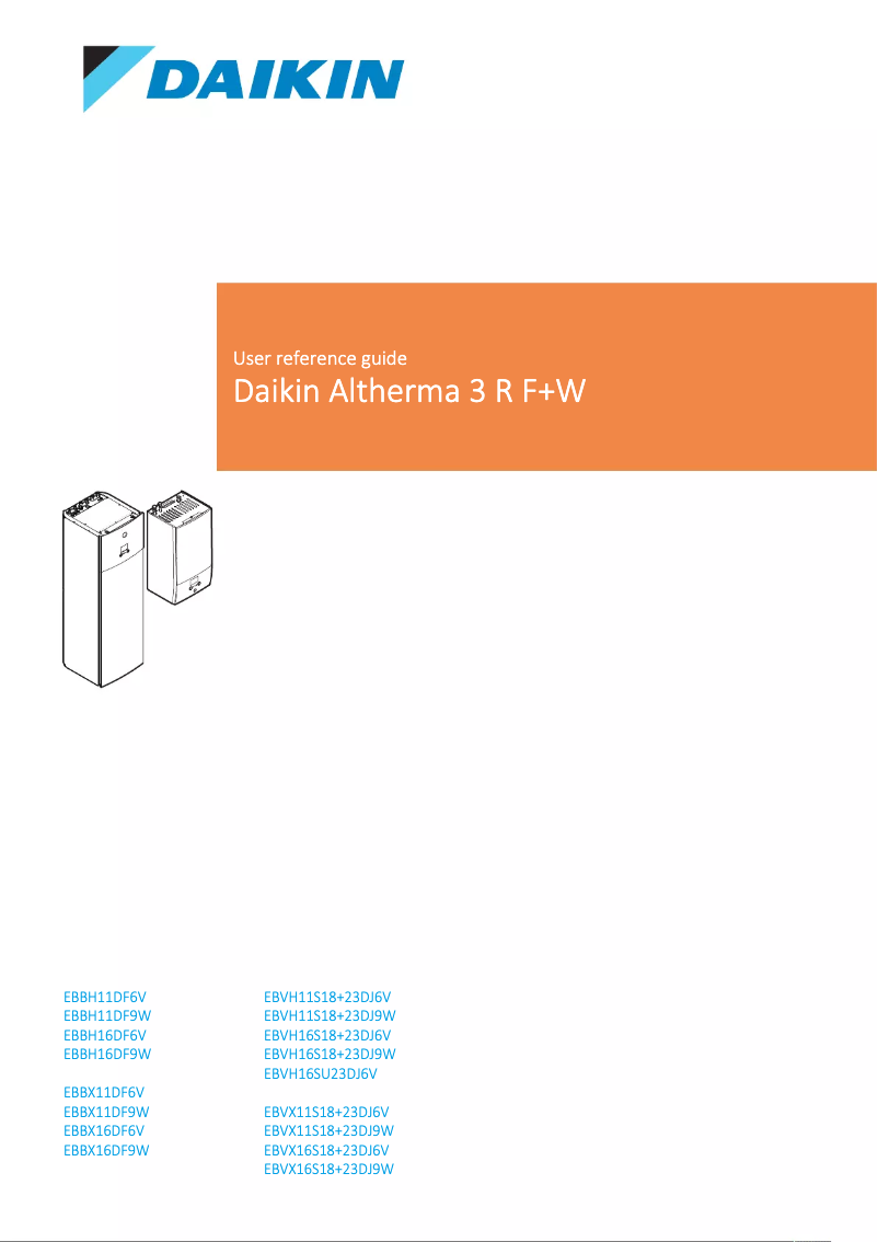 Page n°1 - Manuel utilisateur Daikin EBVX16S18DJ9W
