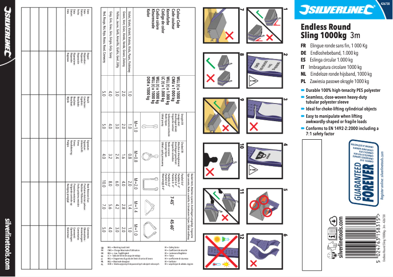 Page n°1 - Manuel utilisateur Silverline 426730
