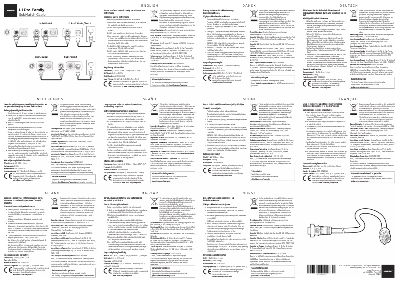Imagen de la primera página del manual del dispositivo L1 Pro Family SubMatch Cable